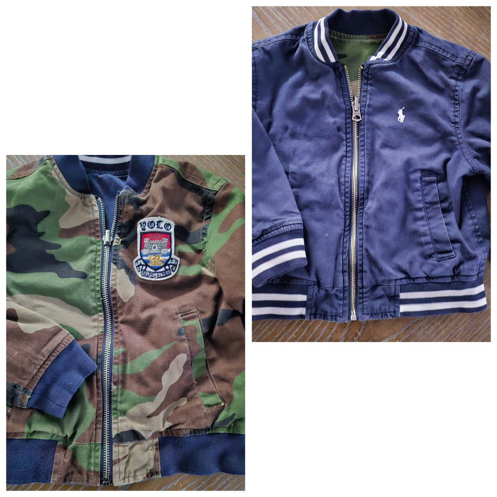 Polo by Ralph Lauren Kids Reversible  Camouflage and Navy Jackets